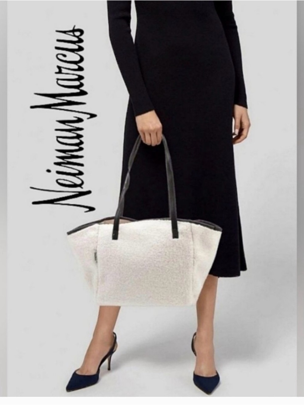 Women’s Neiman Marcus, faux sherpa‎ bag, N87